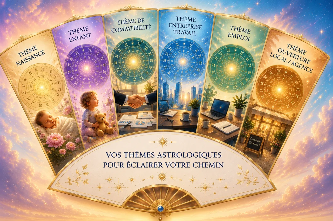 étude des thèmes enfants, thèmes bébé, thèmes professionnels, thèmes des potentialités