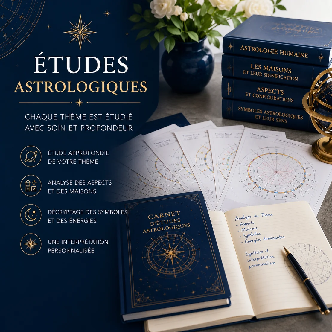 Chaque &tude astrologie est préparée avec soin